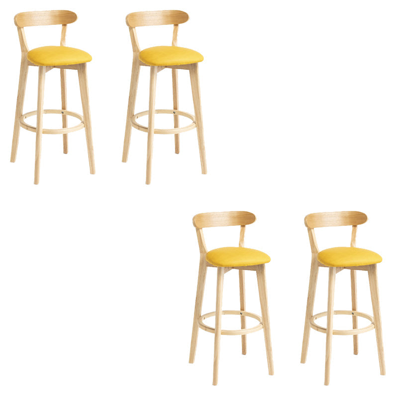 Tabouret de bar en bois de tabouret de comptoir de dossier sans bras industriel avec pédale pour café