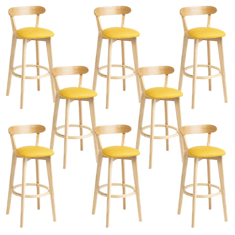 Tabouret de bar en bois de tabouret de comptoir de dossier sans bras industriel avec pédale pour café