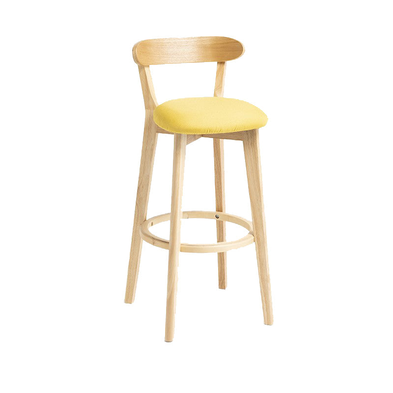 Tabouret de bar en bois de tabouret de comptoir de dossier sans bras industriel avec pédale pour café