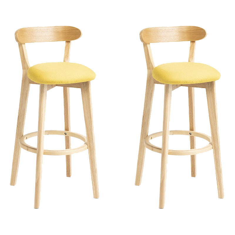 Tabouret de bar en bois de tabouret de comptoir de dossier sans bras industriel avec pédale pour café