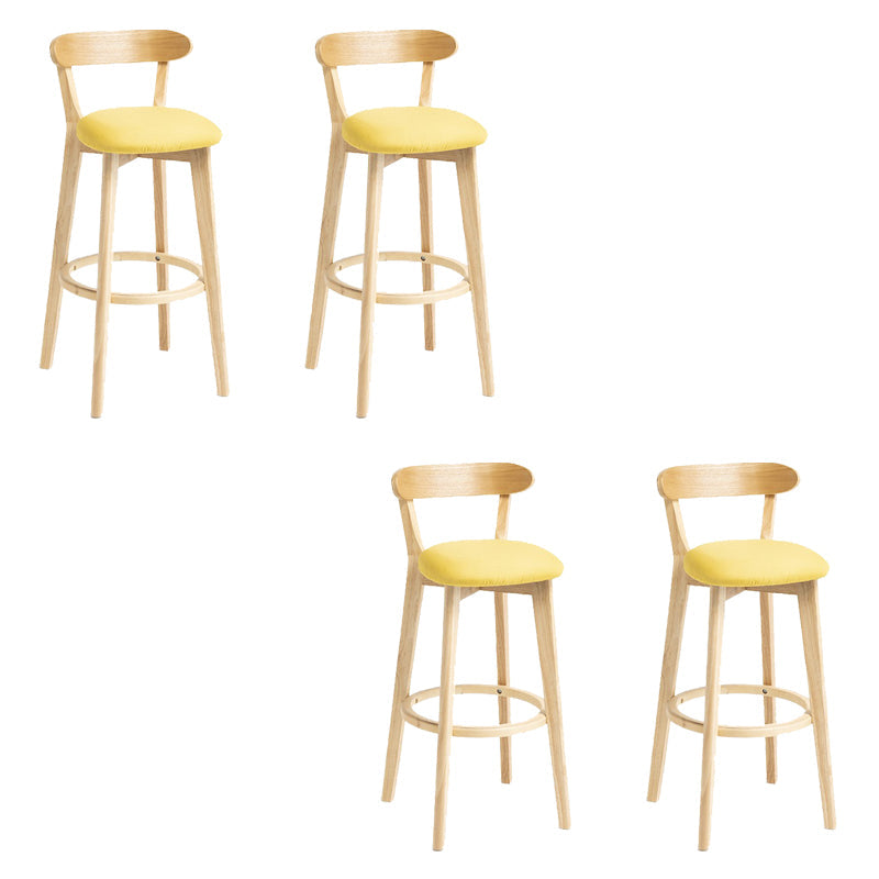 Tabouret de bar en bois de tabouret de comptoir de dossier sans bras industriel avec pédale pour café
