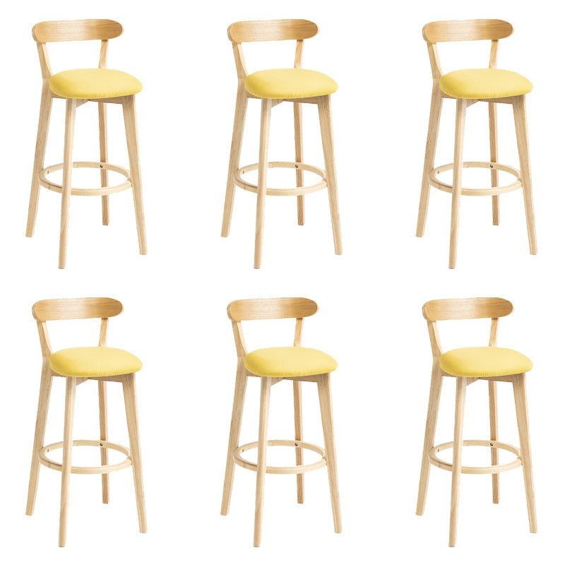 Tabouret de bar en bois de tabouret de comptoir de dossier sans bras industriel avec pédale pour café