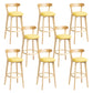 Tabouret de bar en bois de tabouret de comptoir de dossier sans bras industriel avec pédale pour café