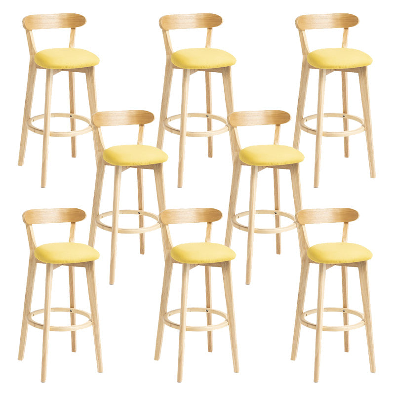 Tabouret de bar en bois de tabouret de comptoir de dossier sans bras industriel avec pédale pour café