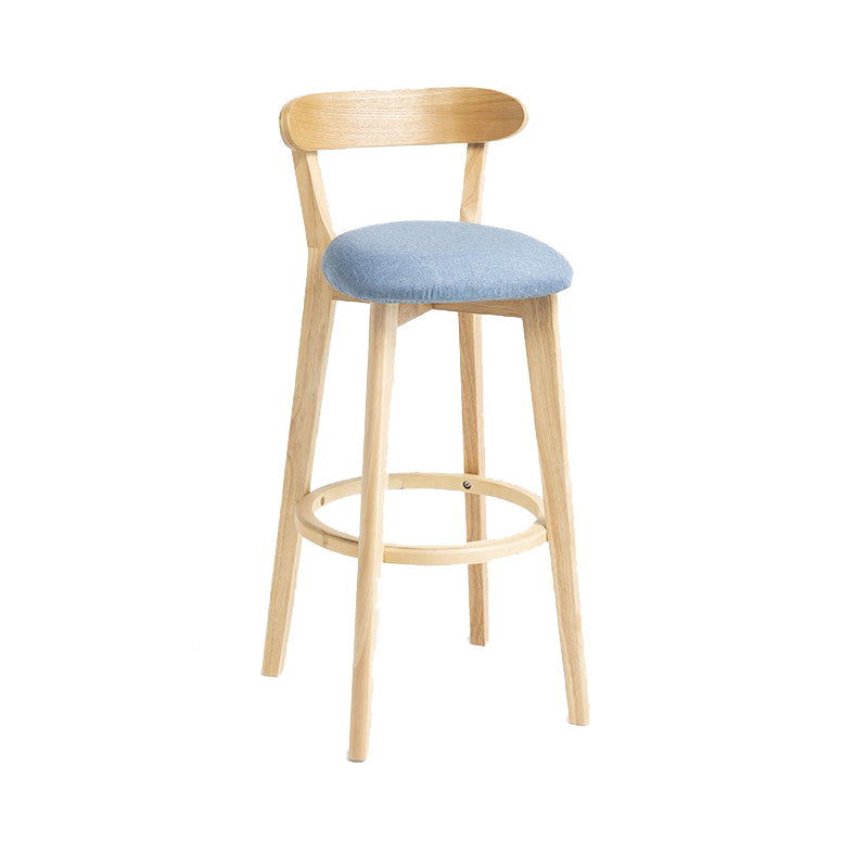 Tabouret de bar en bois de tabouret de comptoir de dossier sans bras industriel avec pédale pour café
