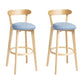 Tabouret de bar en bois de tabouret de comptoir de dossier sans bras industriel avec pédale pour café