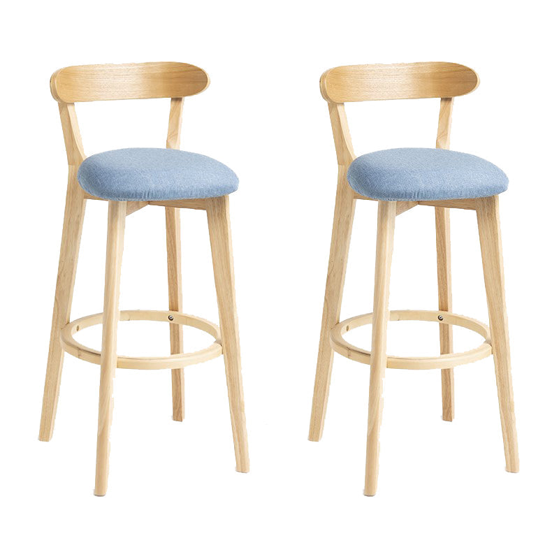 Tabouret de bar en bois de tabouret de comptoir de dossier sans bras industriel avec pédale pour café