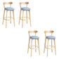 Tabouret de bar en bois de tabouret de comptoir de dossier sans bras industriel avec pédale pour café