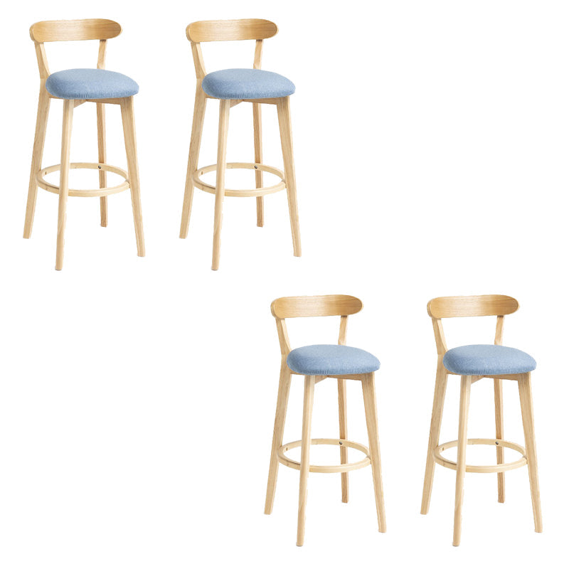 Tabouret de bar en bois de tabouret de comptoir de dossier sans bras industriel avec pédale pour café