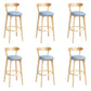 Tabouret de bar en bois de tabouret de comptoir de dossier sans bras industriel avec pédale pour café