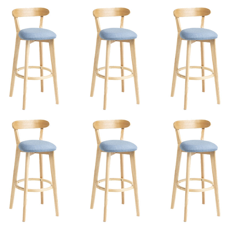 Tabouret de bar en bois de tabouret de comptoir de dossier sans bras industriel avec pédale pour café