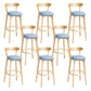 Tabouret de bar en bois de tabouret de comptoir de dossier sans bras industriel avec pédale pour café