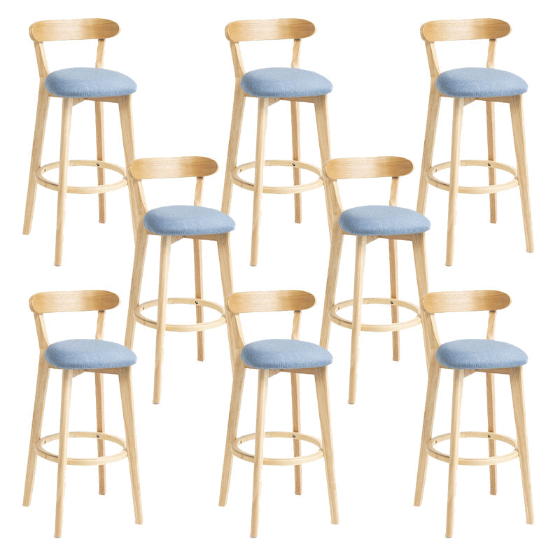 Tabouret de bar en bois de tabouret de comptoir de dossier sans bras industriel avec pédale pour café