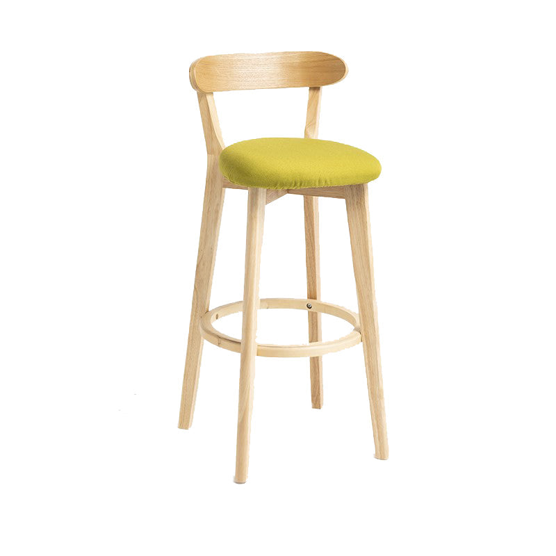 Tabouret de bar en bois de tabouret de comptoir de dossier sans bras industriel avec pédale pour café