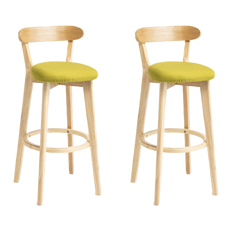 Tabouret de bar en bois de tabouret de comptoir de dossier sans bras industriel avec pédale pour café