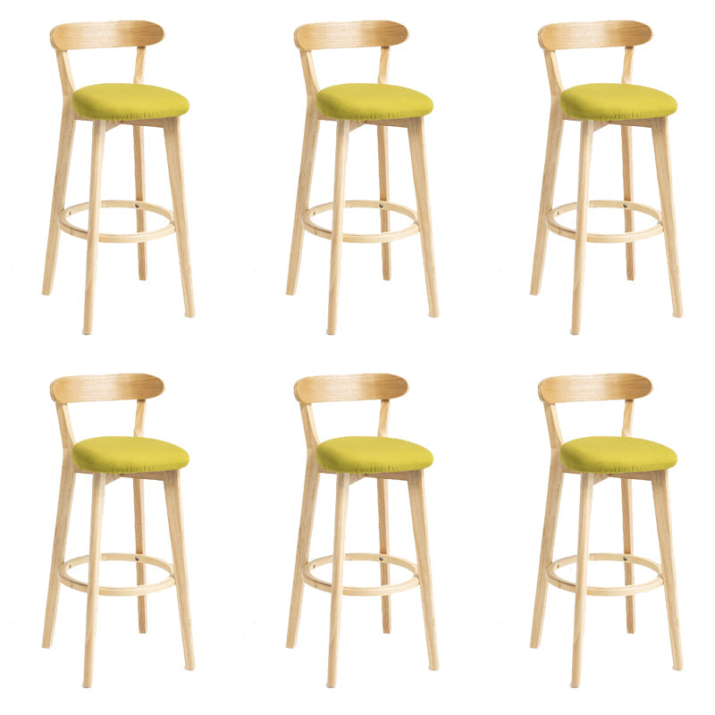 Tabouret de bar en bois de tabouret de comptoir de dossier sans bras industriel avec pédale pour café