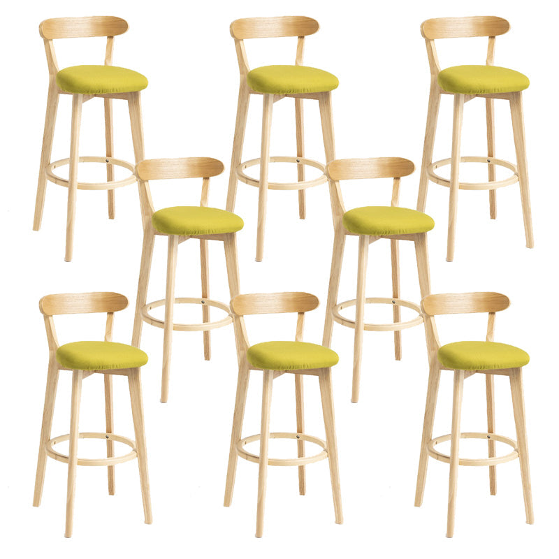 Tabouret de bar en bois de tabouret de comptoir de dossier sans bras industriel avec pédale pour café