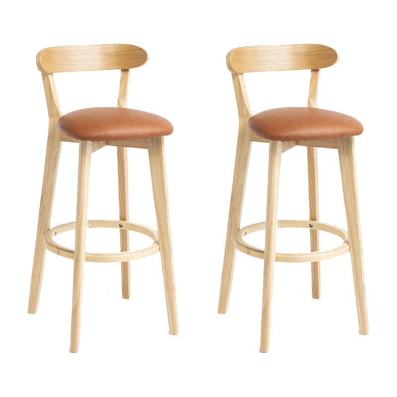 Tabouret de bar en bois de tabouret de comptoir de dossier sans bras industriel avec pédale pour café