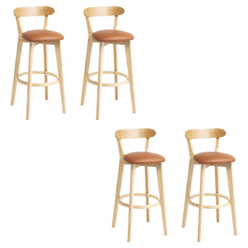 Tabouret de bar en bois de tabouret de comptoir de dossier sans bras industriel avec pédale pour café