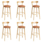 Tabouret de bar en bois de tabouret de comptoir de dossier sans bras industriel avec pédale pour café