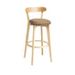 Tabouret de bar en bois de tabouret de comptoir de dossier sans bras industriel avec pédale pour café