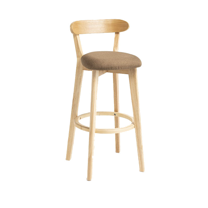 Tabouret de bar en bois de tabouret de comptoir de dossier sans bras industriel avec pédale pour café