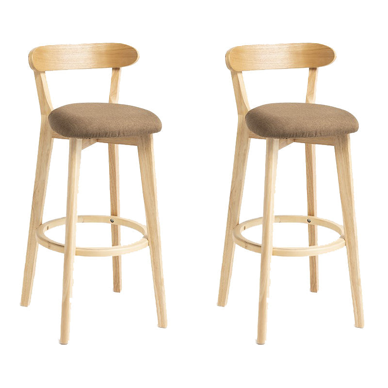 Tabouret de bar en bois de tabouret de comptoir de dossier sans bras industriel avec pédale pour café