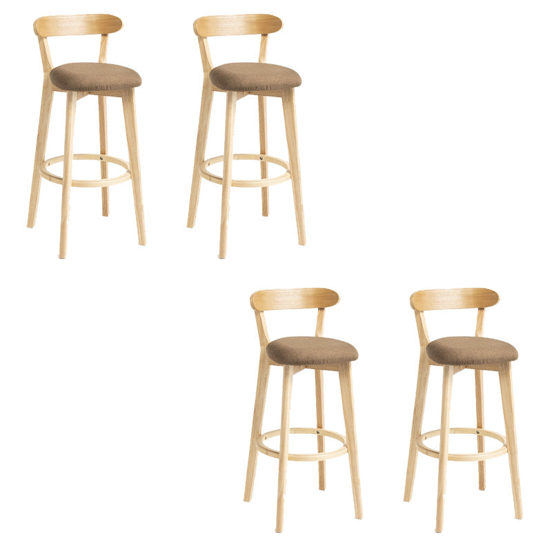 Tabouret de bar en bois de tabouret de comptoir de dossier sans bras industriel avec pédale pour café