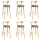 Tabouret de bar en bois de tabouret de comptoir de dossier sans bras industriel avec pédale pour café