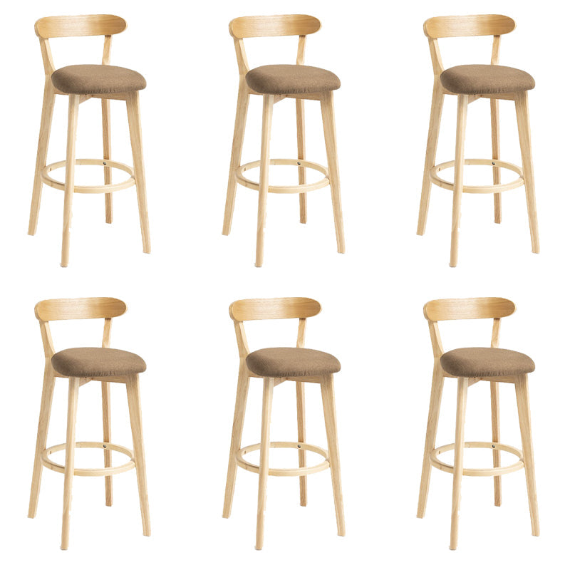 Tabouret de bar en bois de tabouret de comptoir de dossier sans bras industriel avec pédale pour café