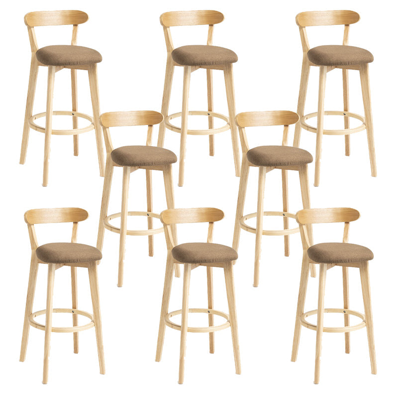 Tabouret de bar en bois de tabouret de comptoir de dossier sans bras industriel avec pédale pour café