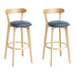 Tabouret de bar en bois de tabouret de comptoir de dossier sans bras industriel avec pédale pour café