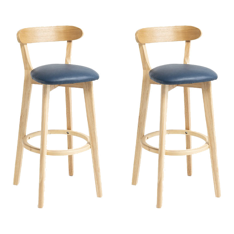 Tabouret de bar en bois de tabouret de comptoir de dossier sans bras industriel avec pédale pour café