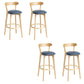 Tabouret de bar en bois de tabouret de comptoir de dossier sans bras industriel avec pédale pour café