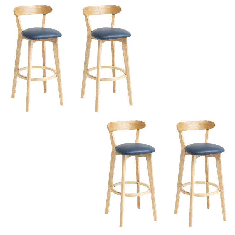 Tabouret de bar en bois de tabouret de comptoir de dossier sans bras industriel avec pédale pour café