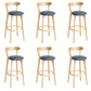 Tabouret de bar en bois de tabouret de comptoir de dossier sans bras industriel avec pédale pour café
