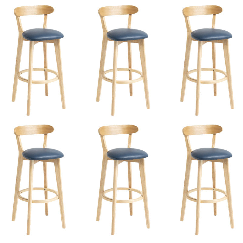 Tabouret de bar en bois de tabouret de comptoir de dossier sans bras industriel avec pédale pour café