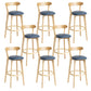 Tabouret de bar en bois de tabouret de comptoir de dossier sans bras industriel avec pédale pour café