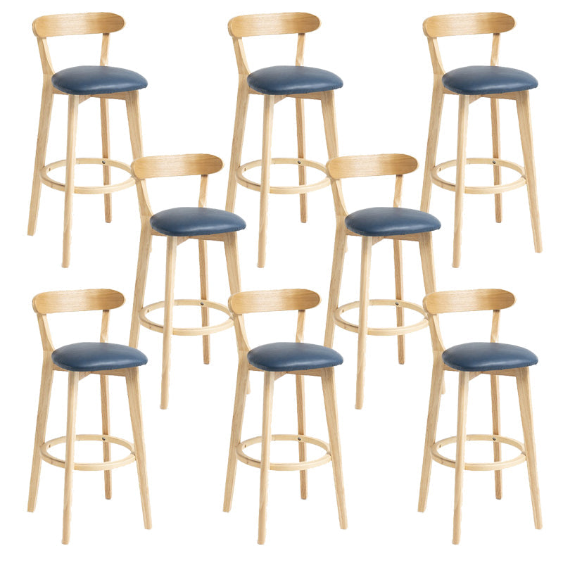 Tabouret de bar en bois de tabouret de comptoir de dossier sans bras industriel avec pédale pour café