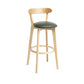 Tabouret de bar en bois de tabouret de comptoir de dossier sans bras industriel avec pédale pour café