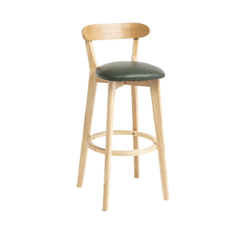 Tabouret de bar en bois de tabouret de comptoir de dossier sans bras industriel avec pédale pour café