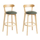 Tabouret de bar en bois de tabouret de comptoir de dossier sans bras industriel avec pédale pour café
