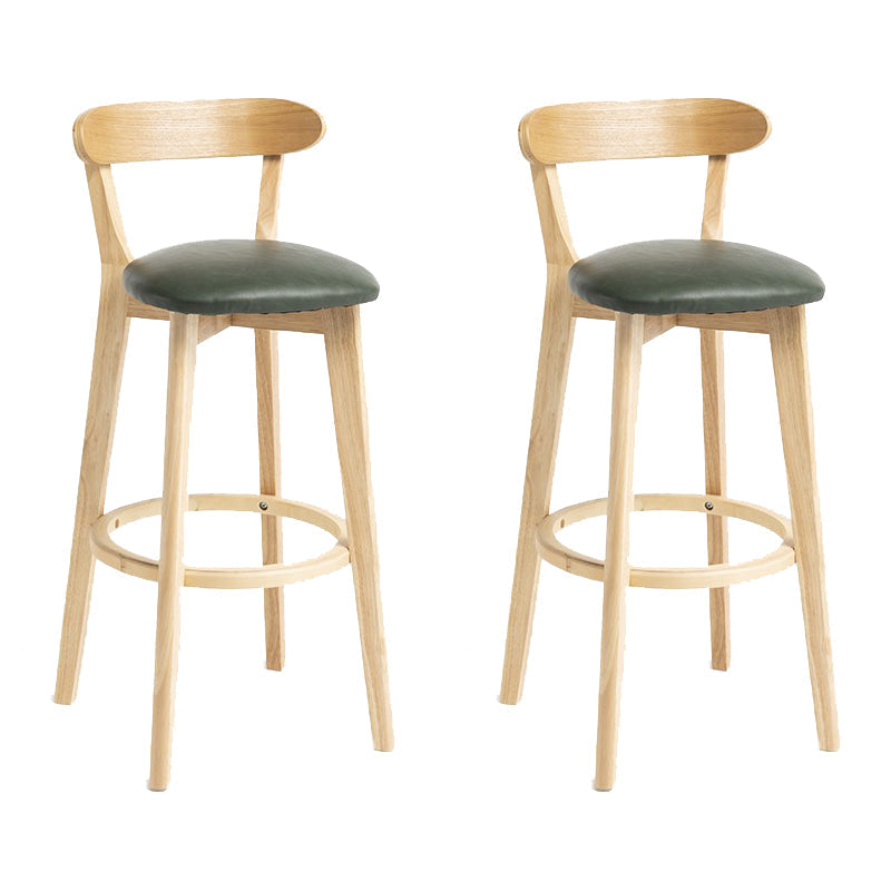 Tabouret de bar en bois de tabouret de comptoir de dossier sans bras industriel avec pédale pour café