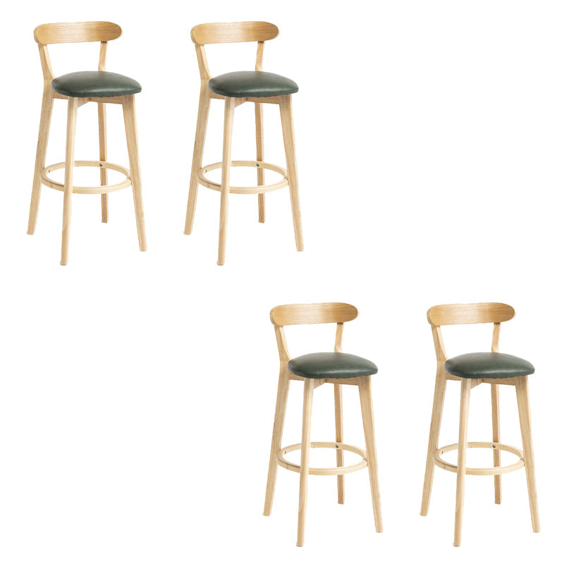 Tabouret de bar en bois de tabouret de comptoir de dossier sans bras industriel avec pédale pour café