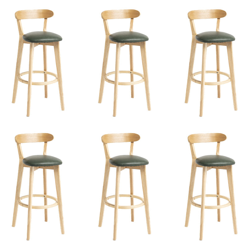 Tabouret de bar en bois de tabouret de comptoir de dossier sans bras industriel avec pédale pour café