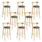 Tabouret de bar en bois de tabouret de comptoir de dossier sans bras industriel avec pédale pour café