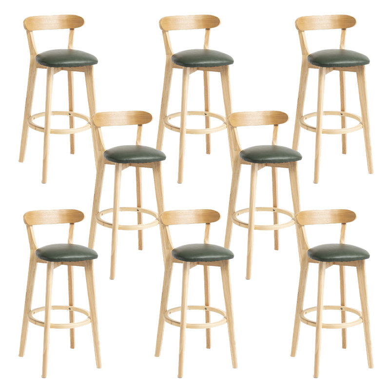 Tabouret de bar en bois de tabouret de comptoir de dossier sans bras industriel avec pédale pour café