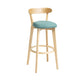 Tabouret de bar en bois de tabouret de comptoir de dossier sans bras industriel avec pédale pour café
