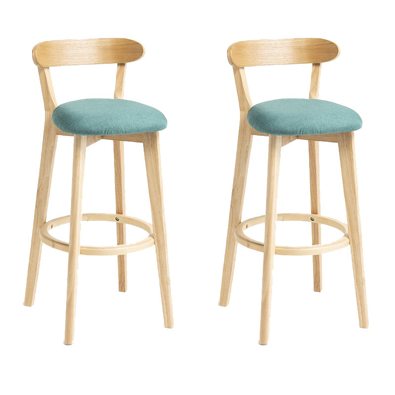 Tabouret de bar en bois de tabouret de comptoir de dossier sans bras industriel avec pédale pour café