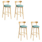 Tabouret de bar en bois de tabouret de comptoir de dossier sans bras industriel avec pédale pour café